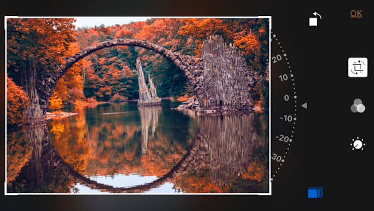 Et billede bliver redigeret i Apple Fotos